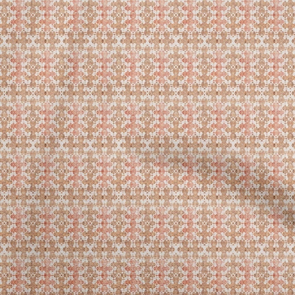 oneOone Georgette Viscose Orange Fabric Asian Kilim Sewing Fabric By The Yard Printed Diy Clothing Sewing Supplies 42 Inch Wide
