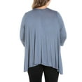 thumbnail image 2 of 24seven Comfort Apparel Plus Size Elbow Length Sleeve Open Cardigan, 2 of 4