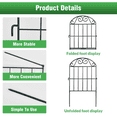 thumbnail image 3 of Black Rustproof Metal Wire Panel Border for Dogs Rabbits, Flower Edging for Landscape Patio Yard Outdoor D r, Arched, 3 of 5