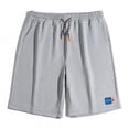 thumbnail image 2 of Pantalones cortos holgados de verano para hombre, pantalones casuales de cinco puntos, pantalones deportivos de punto finos de talla grande y de moda, 2 of 4