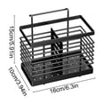 thumbnail image 3 of ZZkhGO Wall-Mounted Chopstick Utensil Drainer Storage Rack, Iron Kitchen Organizer with Removable Tray, Multi-Purpose Hanging Caddy for Home Countertop, Black, 3 of 6