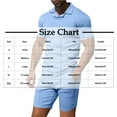 thumbnail image 2 of Awdenio Mens Summer Beach 2 Piece Outfits Casual Vacation Cotton Linen Matching Set Short Sleeve Shirt and Shorts, 2 of 6