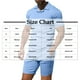 thumbnail image 2 of Mangas de Mano para Hombres Casual Sólido de Manga Corta Cuello Redondo Blusa Y Pantalones Cortos Conjunto, Traje de Dos Piezas de Poliéster de Moda para el Uso Diario de Primavera Verano, 2 of 6