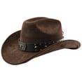 thumbnail image 6 of OJSFQUFP Women Western Cowboy Hats Studded Wide Brimmed Hats with Belt, 6 of 6