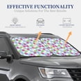 thumbnail image 5 of Uemuo Strawberry And Flowers Printed 2 PCS Car Windshield Sun Shade, Auto Sun Heat and UV Rays Blocker, Foldable Automotive Front Window Sunshade Protector, 5 of 7