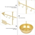 thumbnail image 3 of Milisten Necklace Display Holder 1Set Jewelry Stand Golden Iron Material 9.43X7.47X3.73 In, 3 of 8