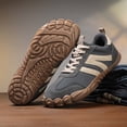 thumbnail image 6 of KANG Fashion Women's Wide-Toe Casual Sneakers, Minimalist Barefoot-Style Shoes, Platform -Sole Comfort Walking Shoes, Couples' Style Leather-Upper Athletic Shoes Grey 44, 6 of 9