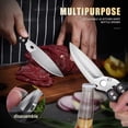 thumbnail image 3 of Detachable Poultry Scissors(Black), Shark Tooth Kitchen Scissors-26*8cm, Multifunctional Professional Kitchen Scissors for Cutting Bones, Meat, Poultry, Vegetables and Seafood, 3 of 5