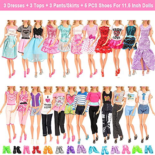 Miunana 24 Pack Doll Clothes and Accessories 4 PCS ‎14 10 Shoes 