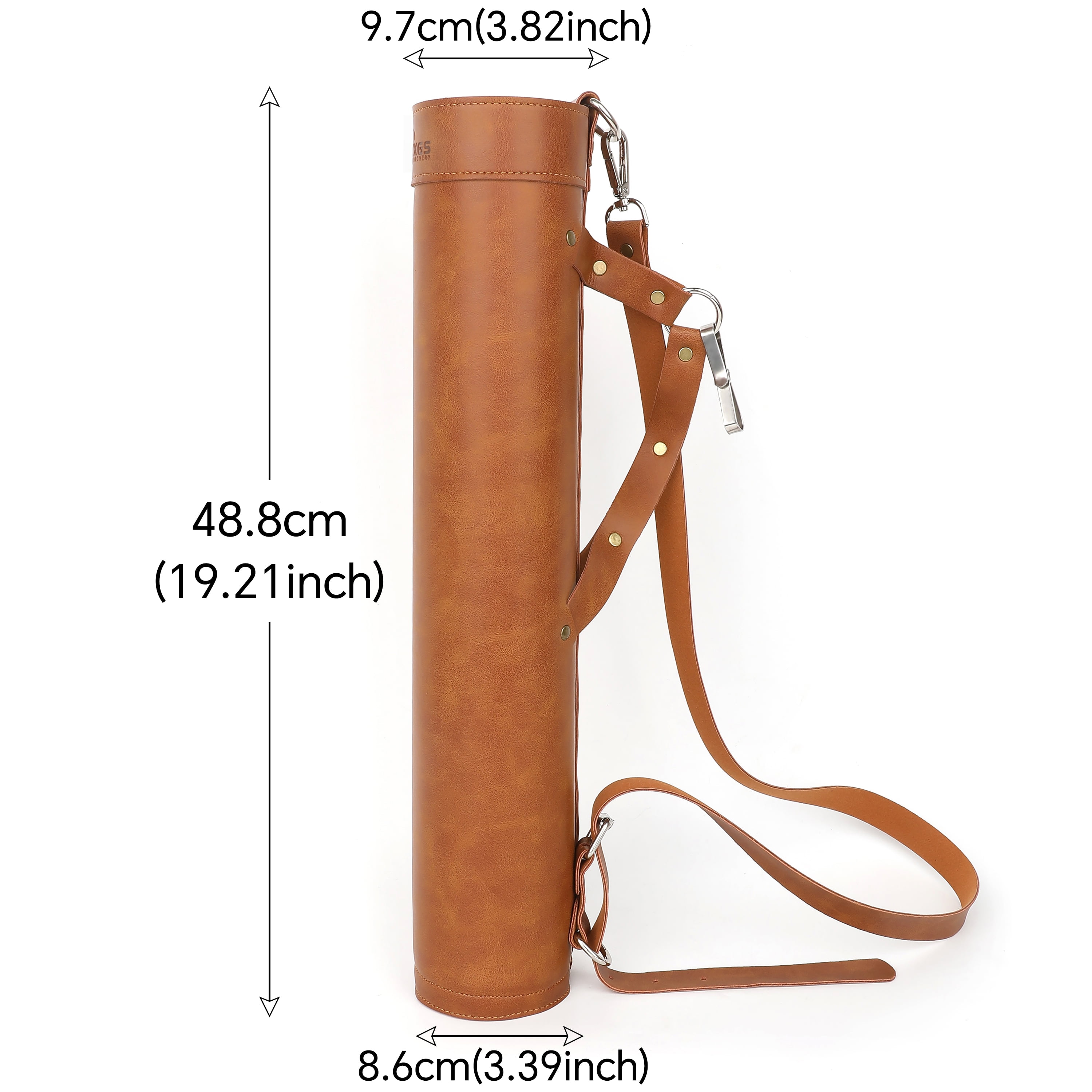AMEYXGS Archery Arrow Quiver Brown PU Lenther