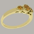 thumbnail image 4 of LBG British Made 18k Yellow Gold Natural Citrine Womens Engagement Ring - 33 size options - Size 6, 4 of 7