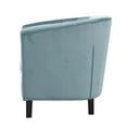 thumbnail image 3 of Modern Contemporary Urban Design Living Room Lounge Club Lobby Loveseat Sofa, Velvet Fabric, Blue, 3 of 5