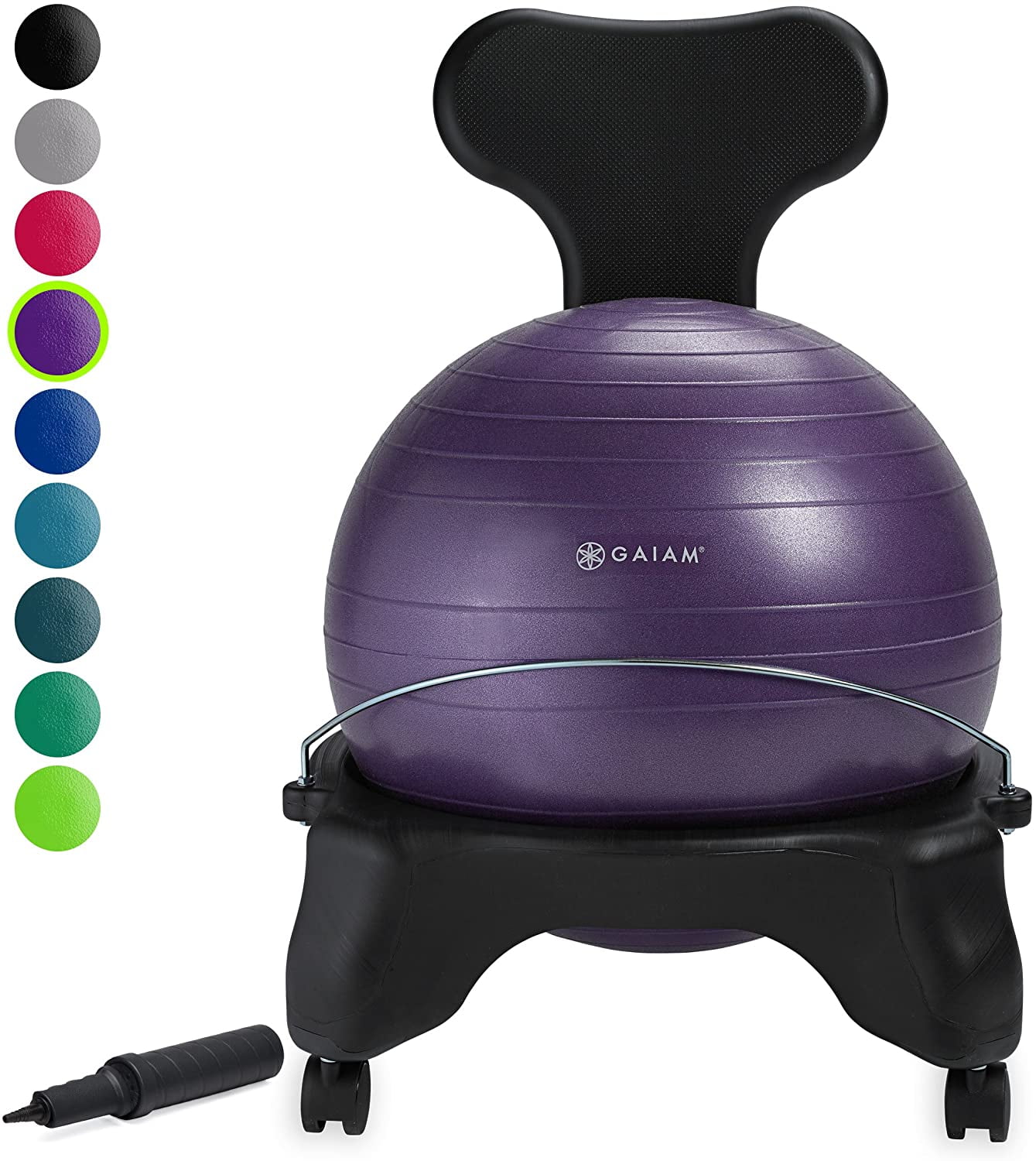 Gaiam Classic Balance Ball Chair Exercise Stability Yoga Ball Premium Ergonomic Chair For Home And Office Desk With Air Pump Gaiam Classic Balance Ball Chair Exercise Stability Yoga Ball Premium Ergonomic Chair For Home And Office Desk With Air Pump