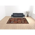 thumbnail image 3 of HomeRoots Red Blue Brown And Beige Oriental Power Loom Stain Resistant Area Rug, 3 of 5