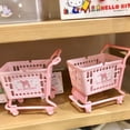 thumbnail image 3 of Sanrio-Mini carrito de compras de simulación, adornos decorativos, Hello Kitty, Kuromi Melody, regalos de cumpleaños para niños, juguetes, 3 of 5