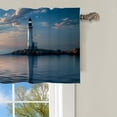 thumbnail image 5 of 1 Panel Ocean Nautical Kitchen Valance Curtains for Windows, Modern Lighthouse Coastal Window Treatment Rod Pocket Drapes Valances for Bathroom, 54" X 18", 5 of 6