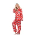 thumbnail image 3 of White Mark Women's Floral Long Sleeve Button-Down Pajama Set, 3 of 6