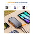 thumbnail image 3 of Cargador solar Power Bank Hiluckey de 27000 mAh, 5 salidas, 15 W, 3 of 7
