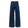 thumbnail image 4 of Lodgix 2025 Wide Leg Jeans for Women Trendy High Waist Straight Leg Baggy Jeans Stretchy Denim Pants Trouser Jeans Dark Blue L, 4 of 6