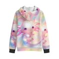 thumbnail image 5 of Pzuqiu Axolotl Hoodie Sweatshirt for Girls Size L Comfortable Zip Up Sweatshirts for Kids Warm Children's Long Sleeve Sweatshirt Versatile for Fall Winter Toddler to Little Kid, 5 of 7