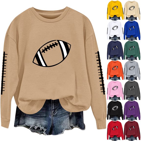 YVNAURA Women's Oversized Winter Cotton Sweatshirt Fleece Lined Crewneck Pullover Loose Fit Long Sleeve Drop Shoulder Y2K Streetwear Trendy Casual Fall Outfits Top, Beige,L