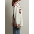 thumbnail image 5 of Chouyatou Women's Flannel Button Down Fleece Jacket Fall Fuzzy Plaid Blouse Jacket Winter Lightweight Coats, 5 of 5