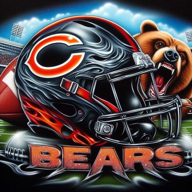 5D DIY Taladro Chicago Bears Kit Craft 40x40cm