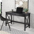 thumbnail image 2 of Linon Dalton Pine Wood One Drawer Laptop Desk in Black, 2 of 19