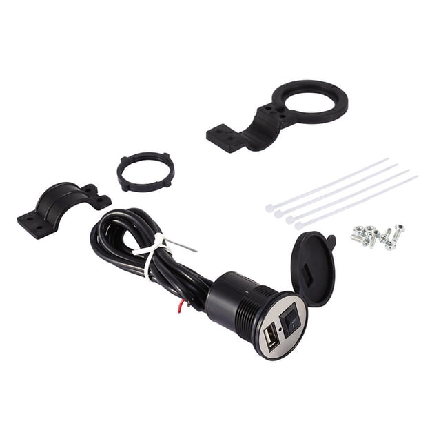 Chargeur d'Alimentation pour Téléphone Mobile USB Moto Port Étanche 12V