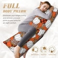 thumbnail image 5 of Disketp Various Pumpkins Print Body Pillow Cover - Super Soft 20x54 Body Pillow Case,Long Side Hidden Zipper, 5 of 8