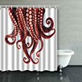 thumbnail image 1 of ABPHQTO Tentáculos De Pulpo Aislados Sobre Fondo Blanco Cortina De Ducha Poliéster Cortina De Baño 150x180 Cm, 1 of 1