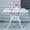 White, variant on MEETWARM 35.4" Square Patio Dinning Table, Outdoor Cast Aluminum Dinning Large Table with 2.2" Umbrella Hole, Dark Bronze