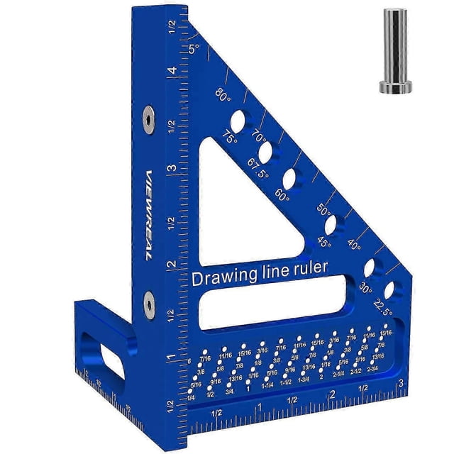 3D Multi Angle Measuring Ruler 45/90 Degree High-Precision 3D Multi-Angle Measuring Ruler for Professional Woodworking