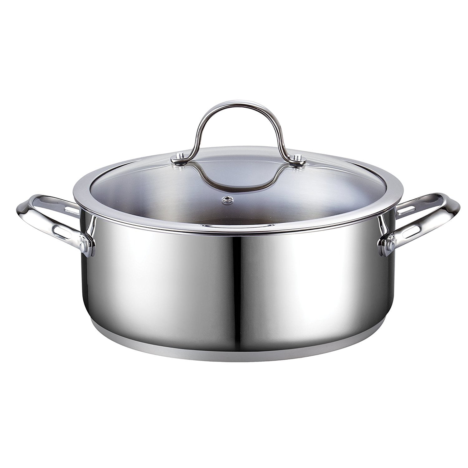 Titanium Non-Stick PFOA Free Coating Cooking Pot Casserole Dish Stock Pot HAYDEN Dutch Oven with Lid 28CM/8 Liters Induction All Hobs Suitable Cast Aluminium Covered Rose Red