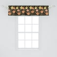 thumbnail image 2 of Ambesonne Hibiscus Window Valance, Vintage Jungle Foliage Art, 42" x 12", Dark Brown Multicolor, 2 of 3
