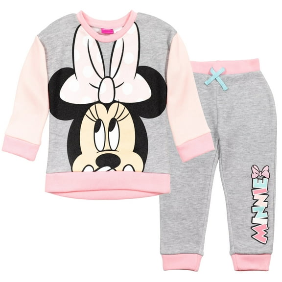 Disney Minnie Mouse Toddler Girls Fleece Sweatshirt and Pants Set Infant to Little Kid