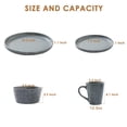 thumbnail image 6 of Dinnerware Set, Service for 4, 16-Piece Stoneware, Speckled Matte Gray, 6 of 6
