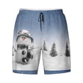 thumbnail image 4 of Lsque Mens Swim Trunks Snowman And Christmas Tree Pattern - Bathing Suit Compression Liner - Beach Swim Shorts Swimwear - (S-3XL) - Stretch Quick Dry -Large, 4 of 9