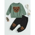 thumbnail image 3 of Toddler Boy Clothes 2T 3T 4T 5T Fall Outfits Baby Pullover  Pants Sets Kids Winter 2Pcs Sweatsuit, 3 of 10
