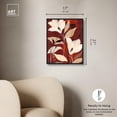 thumbnail image 5 of Maroon Floral Dreams II Canvas Fall Inspired Abstract Art by Art Remedy, Black Frame, 16" x 20", 5 of 7