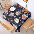 thumbnail image 2 of Pioneer Flower Floral Print Pattern Square Tablecloth, Waterproof Wipeable Spillproof Washable Table Cover for Home Kitchen Party and Daily Decor 60"x60", 2 of 6