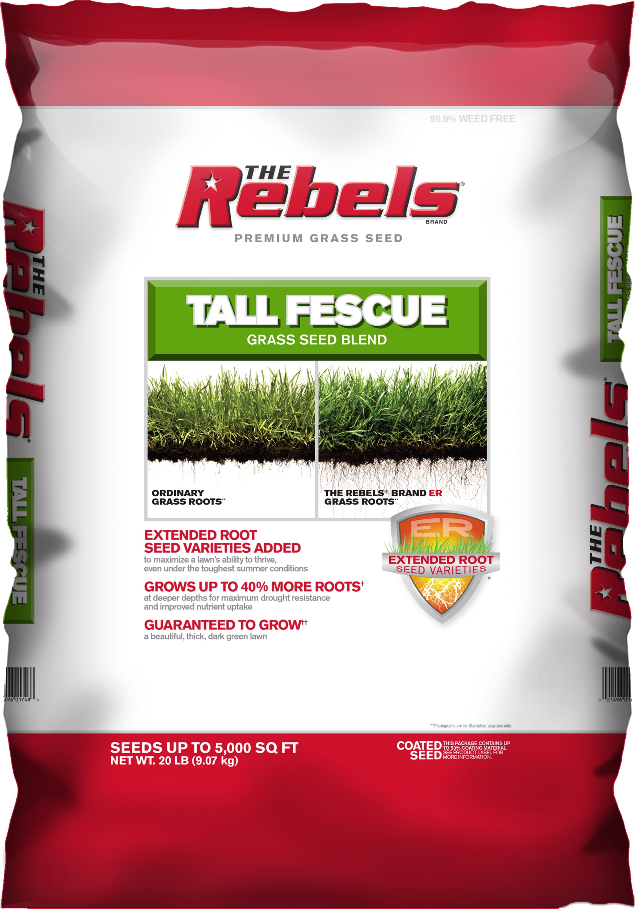 The Rebels Tall Fescue Grass Seed, 20 lbs