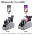 thumbnail image 3 of TV Remote Control Holder with 5 Compartments,Pu Leather Remote Caddy/Box/Tray Nightstand Desktop Storage Organizer, 3 of 5