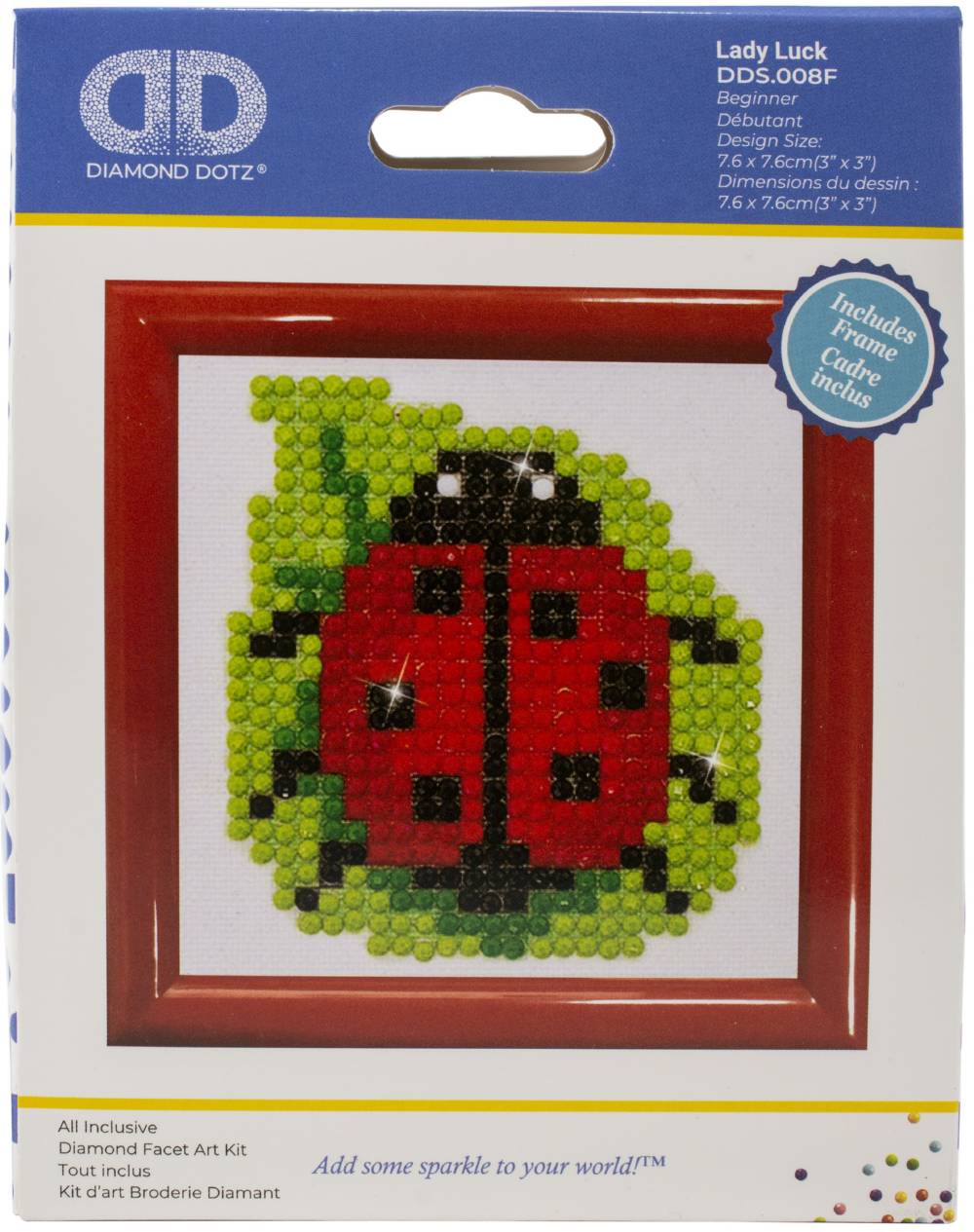 Diamond Dotz Diamond Embroidery Facet Art Kit W/ FrameLady Luck W/ Red