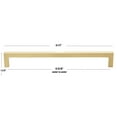 thumbnail image 4 of GlideRite 8-13/16 in. (224mm) Center-Center Solid Square Bar Cabinet Pull, Champagne Gold, 5 Pack, 4 of 4