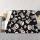 thumbnail image 1 of Balery black white Skull bone Manta de Franela con Dibujo, Lujo Ultra Suave y Cálido, Antipelusa y Resistente a las Arrugas para Cama, Sofá, Camping -50"x40", 1 of 6