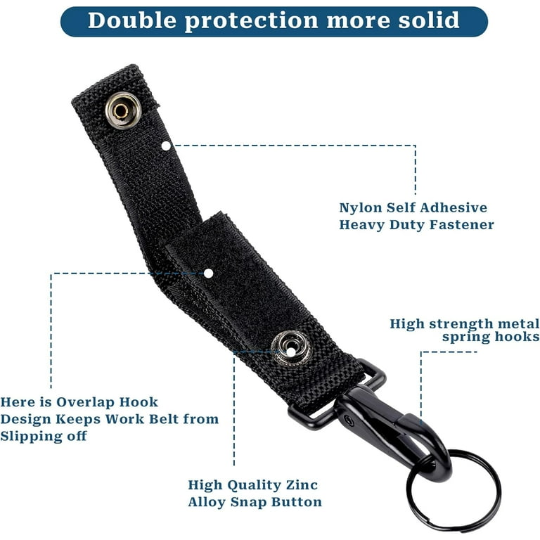 JINGYANG Heavy Duty Belt Clip with Key Holder for 2 and 2 Wide Belt Tactical Keychain Nylon Webbing Buckle Tactical Belt Keepers Military Utility