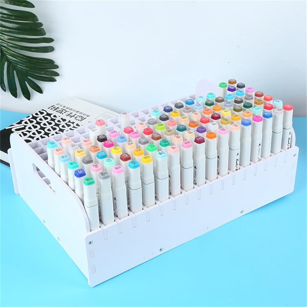 204 Slot Art Marker Organizers PVC Marker Stand Desktop Marker Storage Rack For Art Marker Brush Pen Colored Pencil