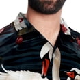 thumbnail image 5 of Swan Men's Short Sleeve Beach Button Down Casual Printed Summer Shirts - Unisex, 5 of 6