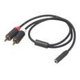thumbnail image 1 of Conector de sonido estéreo Hugo TPE 3,5 mm a 2 RCA macho, 1 of 10